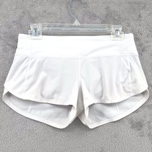 Lululemon White Speed Up Shorts Size 4